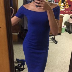 Blue bodycon dress
